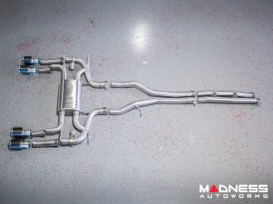 Jaguar F-TYPE Performance Exhaust System - MADNESS - 3.0L V6 - Dual Side Exit - Vacuum Valve Design - Carbon Fiber Exhaust Tips Jaguar F-TYPE Performance Exhaust System - MADNESS - 3.0L V6 - Dual Side Exit - Vacuum Valve Design - Carbon Fiber Exhaust Tips